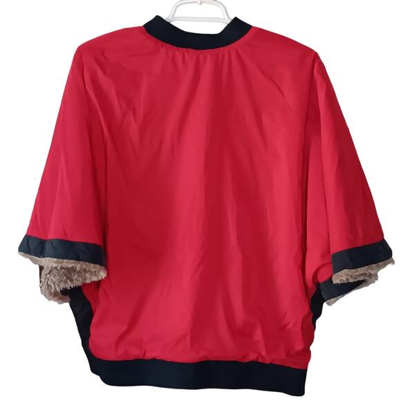 Anthropologie Hei Hei Reversible Sherpa Poncho Women's Size Medium - Picture 4 of 4